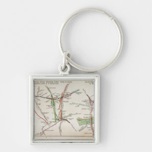 Porte-clés Carte de transport de Londres, c.1915