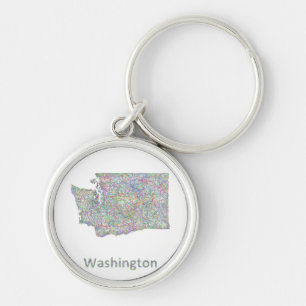 Porte-clés Carte de Washington