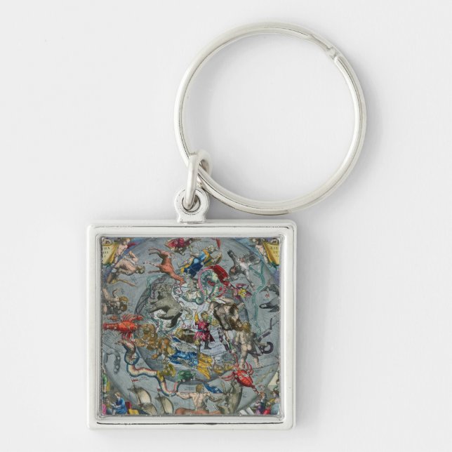 Porte-clés Carte des constellations du du nord (Devant)