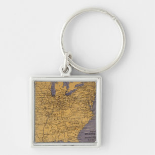 Porte-clés Carte des États de l'Atlantique