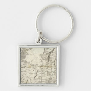 Porte-clés Carte des provinces des États-Unis