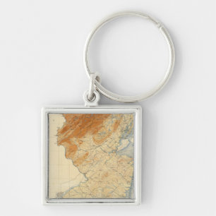Porte-clés Carte des secours du New Jersey