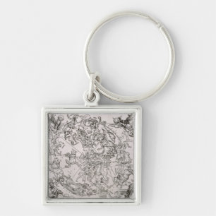 Porte-clés Carte du ciel du nord