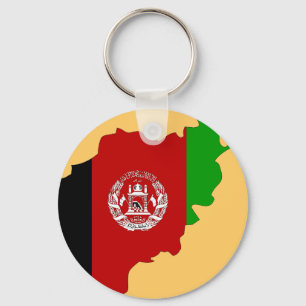 Porte-clés Carte du drapeau afghan