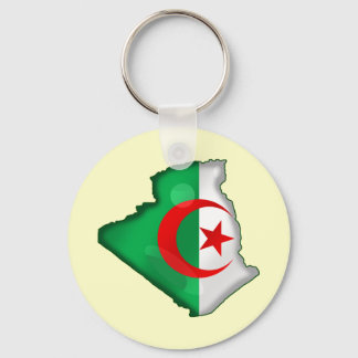 Porte-clés Carte du drapeau algérien pour les Algériens du mo