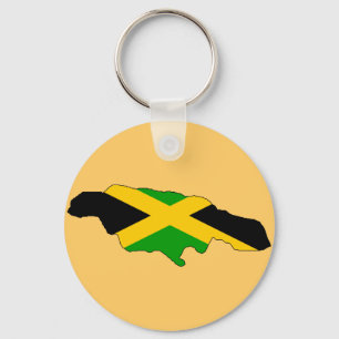 Porte-clés Carte du drapeau de la Jamaïque