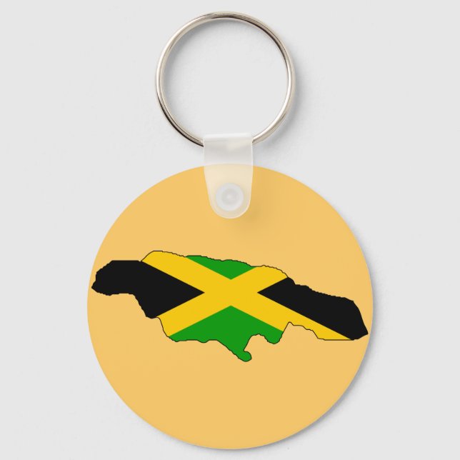 Porte-clés Carte du drapeau de la Jamaïque (Recto)