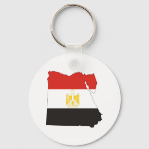 Porte-clés carte du drapeau de l'egypte