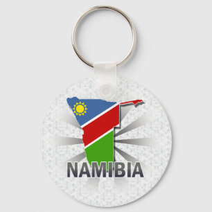 Porte-clés Carte du drapeau de Namibie 2.0