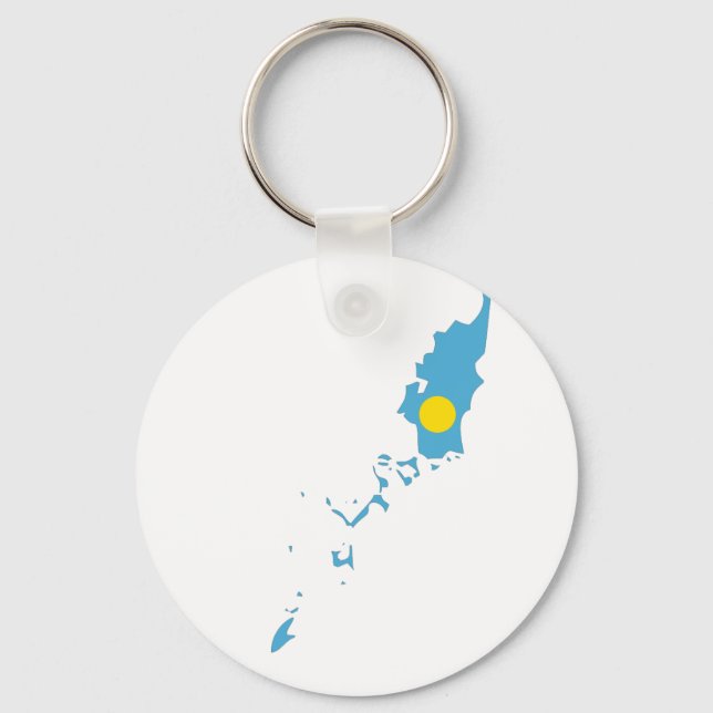 Porte-clés Carte du drapeau des Palaos (Recto)