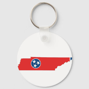 Porte-clés Carte du drapeau du Tennessee