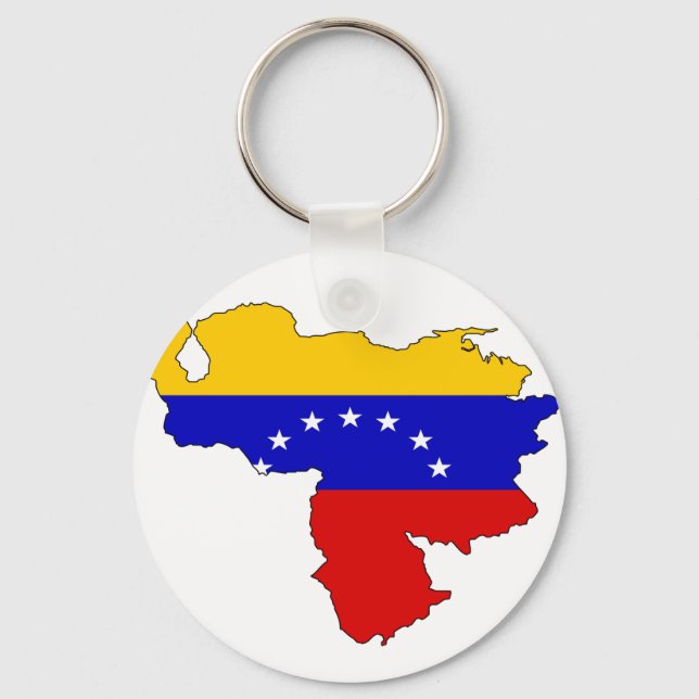 Porte-clés Carte du drapeau du Venezuela (Recto)