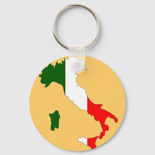 Porte-clés Carte du drapeau italien