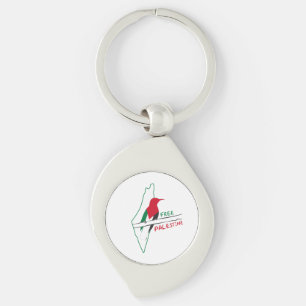 Porte-clés Carte du drapeau palestinien