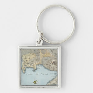 Porte-clés Carte du Golfe de Naples et d'abords