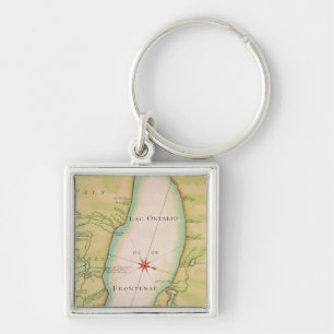 Porte-clés Carte du lac Ontario
