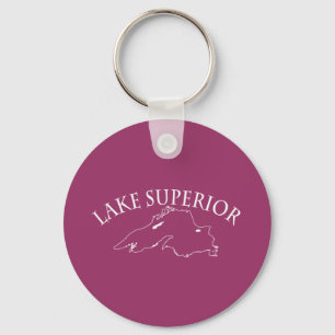 Porte-clés Carte du lac Supérieur