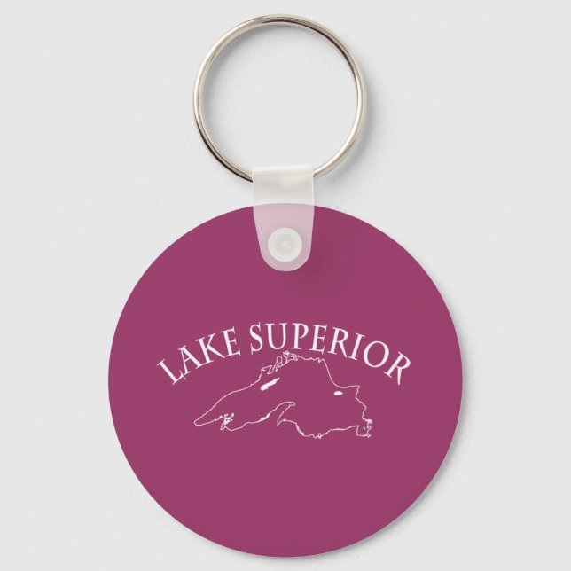 Porte-clés Carte du lac Supérieur (Recto)