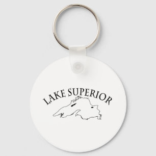 Porte-clés Carte du lac Supérieur