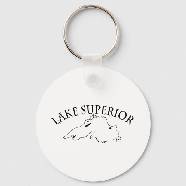 Porte-clés Carte du lac Supérieur (Recto)