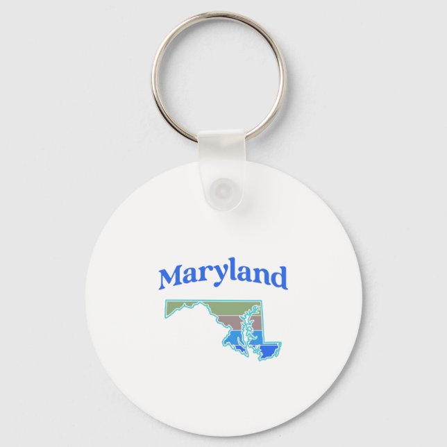 Porte-clés Carte du Maryland (Recto)