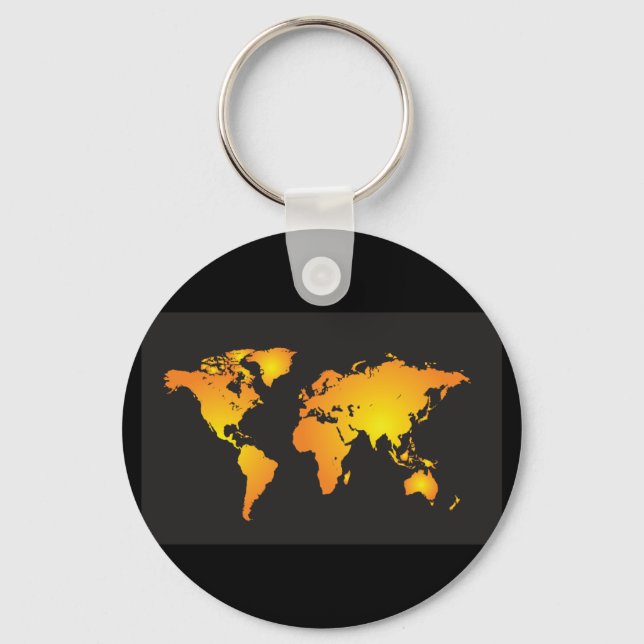 Porte-clés Carte Du Monde (Recto)