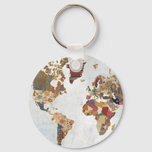 Porte-clés Carte du monde motif (Recto)