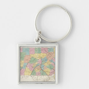 Porte-clés Carte du New Jersey et de la Pennsylvanie