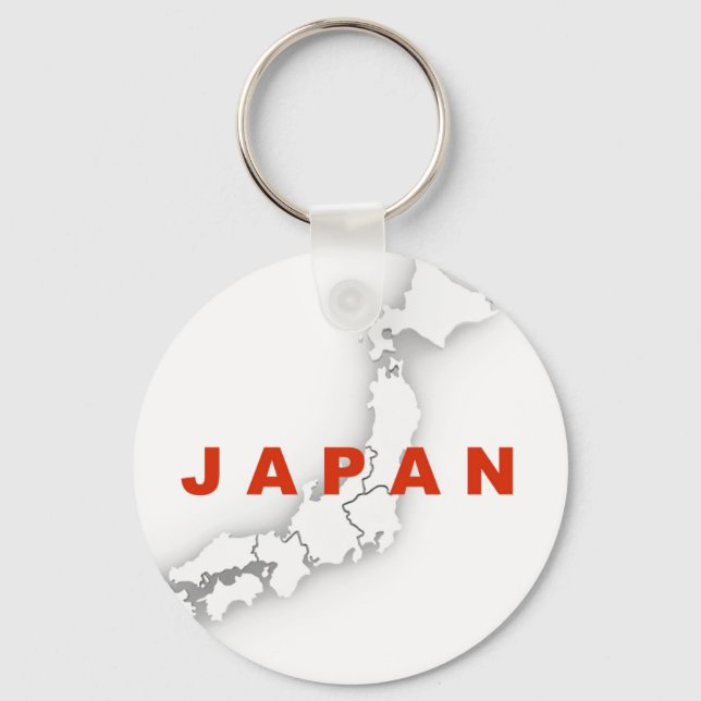 Porte-clés Carte du plan du Japon (Recto)