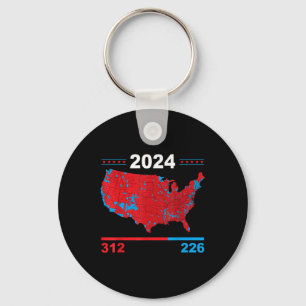 Porte-clés Carte électorale Trump 312 Red Résultats des élect