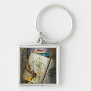 Porte-clés Carte et boussole