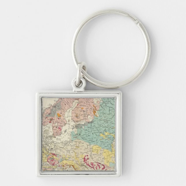Porte-clés Carte géologique Europe (Devant)