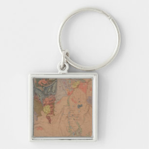 Porte-clés Carte géologique, partie nationale de Yellowstone,