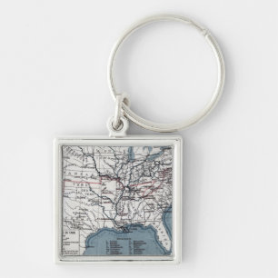PORTE-CLÉS CARTE : GUERRE CIVILE, 1861