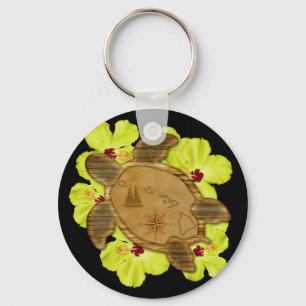 Porte-clés Carte Honu Hawaiian