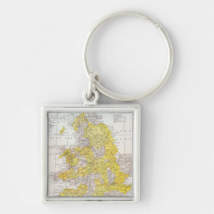 PORTE-CLÉS CARTE : L'ANGLETERRE ET LE PAYS DE GALLES