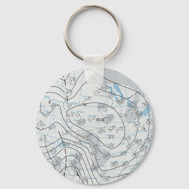Porte-clés Carte météorologique nationale (Recto)
