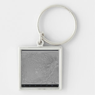 Porte-clés Carte mondiale de la lune de Saturne Dione