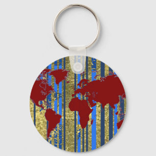 Porte-clés Carte Planisphère-Monde