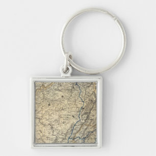 Porte-clés Carte Richmond et Louisville RR