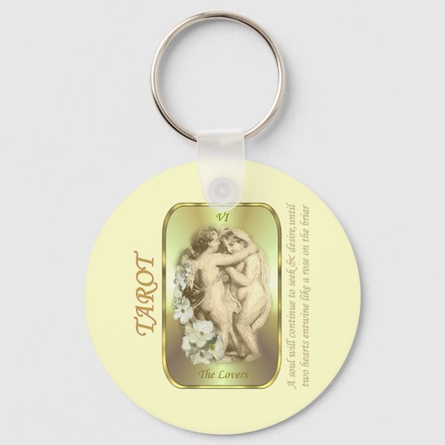 Porte-clés Carte Tarot - Les Amoureux (Recto)