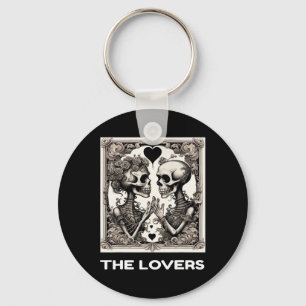 Porte-clés Carte Tarot Vintage Skeleton Goth Hallow