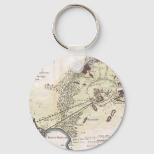 Porte-clés Carte vintage d'Athènes (1784)