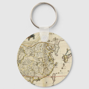 Porte-clés Carte vintage de la Chine   1662