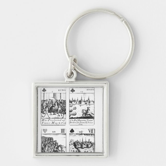 Porte-clés Cartes de jeu commémorant (Devant)