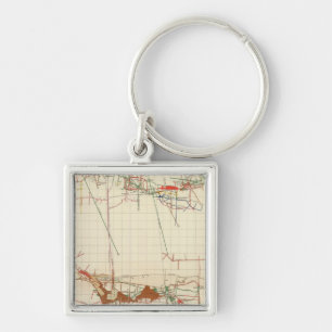 Porte-clés Cartes des mines de Comstock numéro III