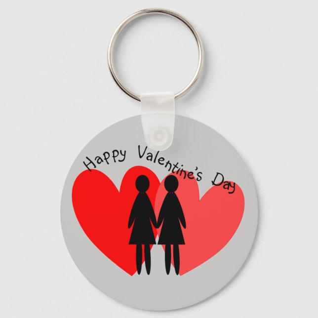 Porte-clés Cartes et cadeaux Valentine lesbiennes (Recto)
