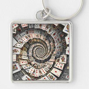 Porte-clés Cartes Spirales Imaginaire mignonne Escalier