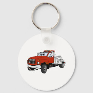 Porte-clés Cartographie de camion en argent rouge