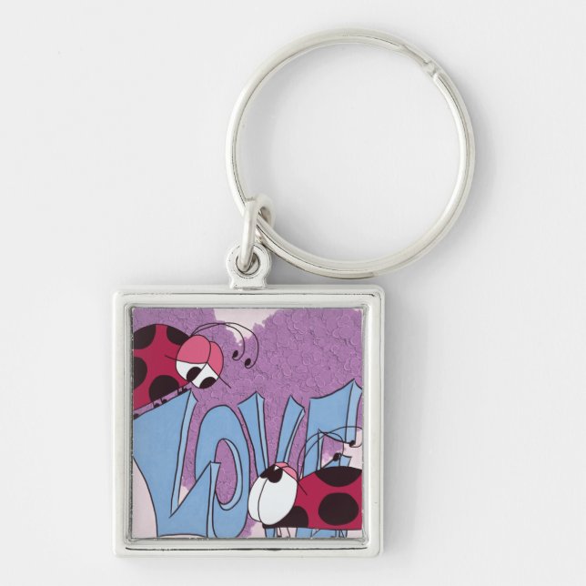 Porte-clés Carton adorable Ladybug Love (Devant)